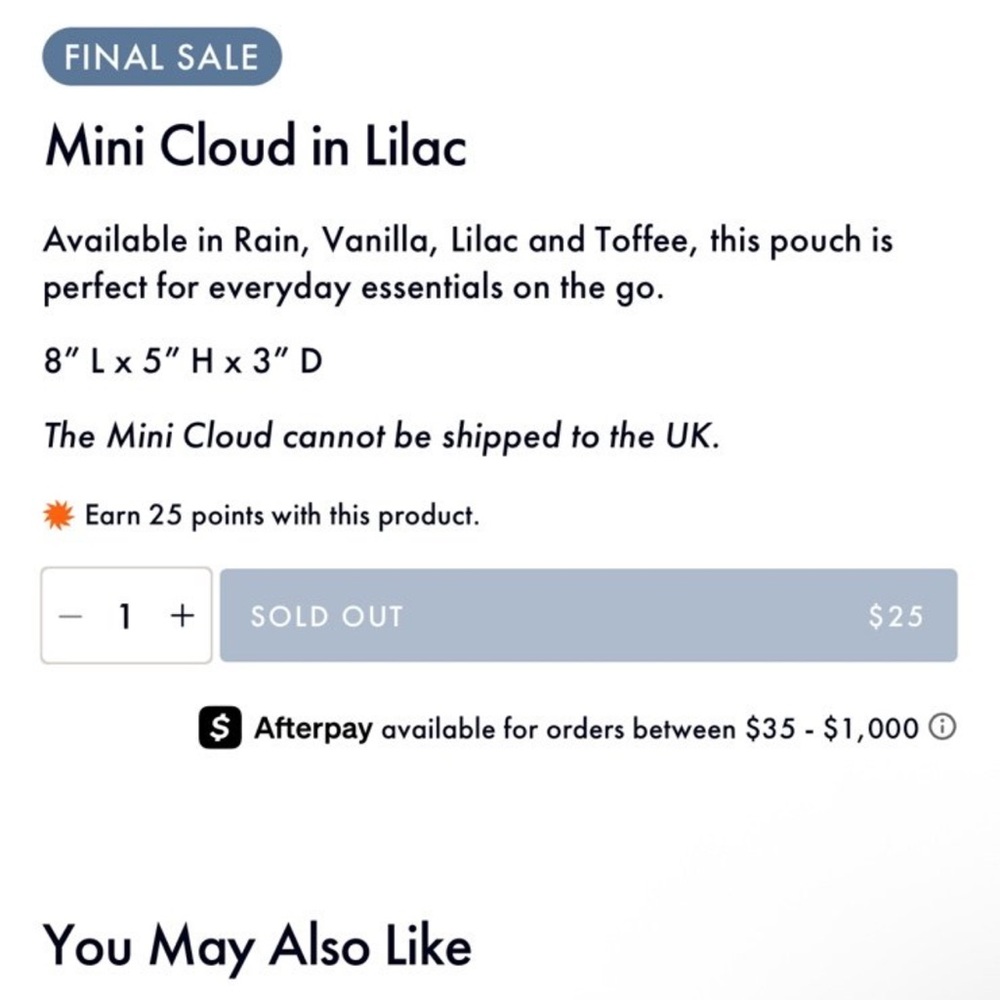 Summer Fridays Mini Cloud Cosmetic Bag in Lilac - Picture 4 of 4